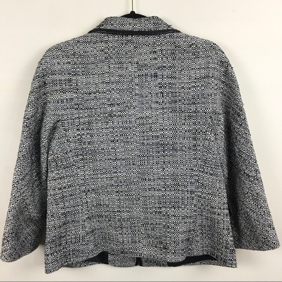 Lafayette 148 New York Tweed Zip Wool Blend Blazer Jacket - Picture 4 of 12